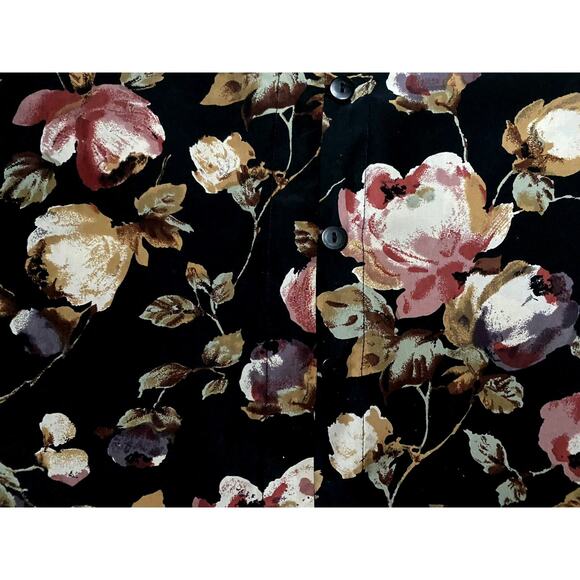 VTG‎ Stunt 100%Silk Floral  Shirt Blouse Boho Cottage Garden Country MP - Picture 2 of 4